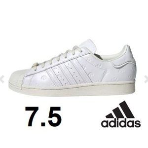 Adidas Originals Mens Superstar Shoes 7.5 white/off white
